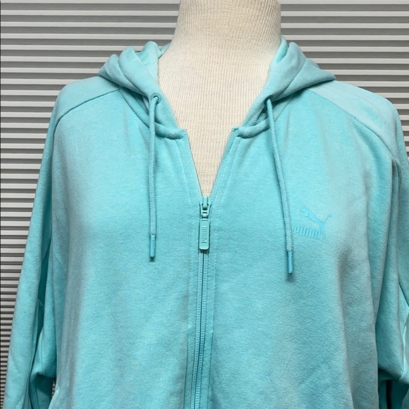 Puma Aruba Blue Heart T7 hoodie Track Jacket - Picture 7 of 16